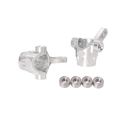 eejinwen Aluminium-Vorderachsschenkel, Upgrades, Teile, Zubehör for 1/10 RC-Auto, for Tam-iya, for Hots-hot II(Silver) von eejinwen
