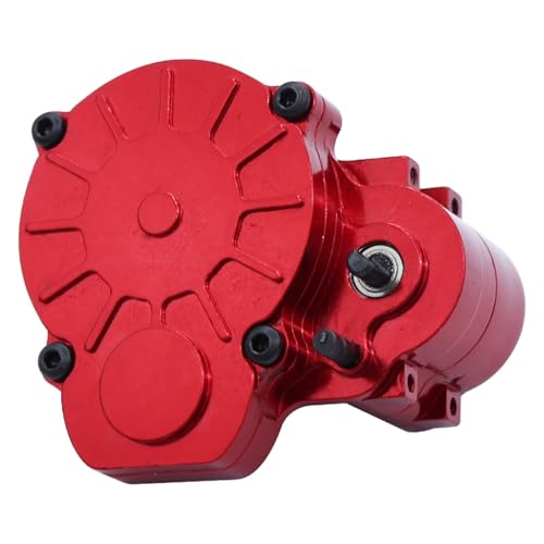 eejinwen Aluminiumlegierung Getriebe RC Getriebe for FMS FCX18 FCX24 1/24 1/18 RC Auto Upgrade Teil(Rood) von eejinwen