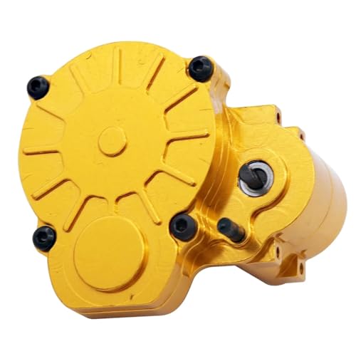 eejinwen Aluminiumlegierung Getriebe RC Getriebe for FMS FCX18 FCX24 1/24 1/18 RC Auto Upgrade Teil(Yellow) von eejinwen