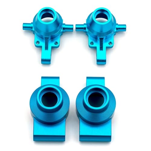 eejinwen Aluminiumlegierung Vorderer Hinterer Achsschenkelarm Lenkbecher Aufrechter Nabenträger for 1/10 RC Auto for Tam-iya TT-01 TT01 Upgrade-Teile von eejinwen