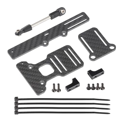 eejinwen ESC-Servo auf der Achse Carbon-Montageplatte for LCG-Upgrade-Kit for Axial Vanq-uish for Ca-Pra for Por-tal-Achse von eejinwen