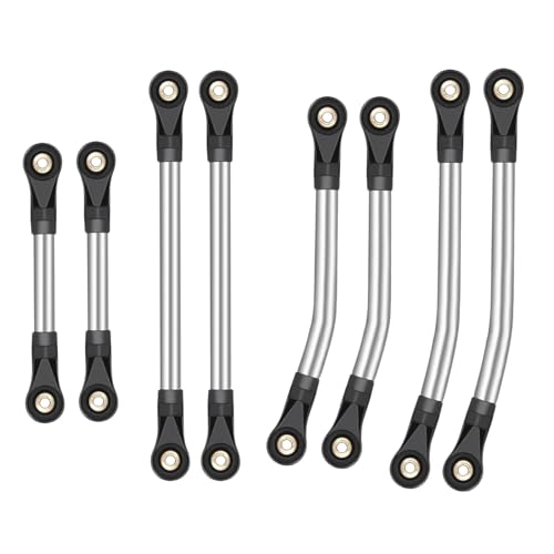 eejinwen Edelstahl High Clearance Chassis Links Link Rod Lenkung Link Set for 1/18 RC Crawler for Re-dcat for Asc-ent-18 Upgrade Teile(Chassis Links) von eejinwen