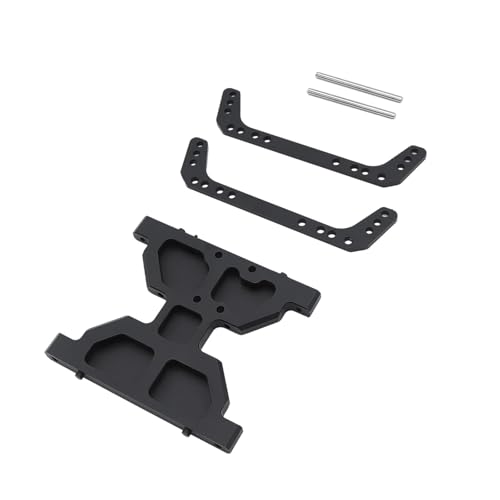 eejinwen Eloxiertes Aluminium-Chassis-Unterfahrschutz, Metall-Übertragungsplatte for 1/10 RC Crawler for Ax-ial Scx10 for Ca-Pra 1.9 UTB-Upgrade-Teile(Zwart) von eejinwen