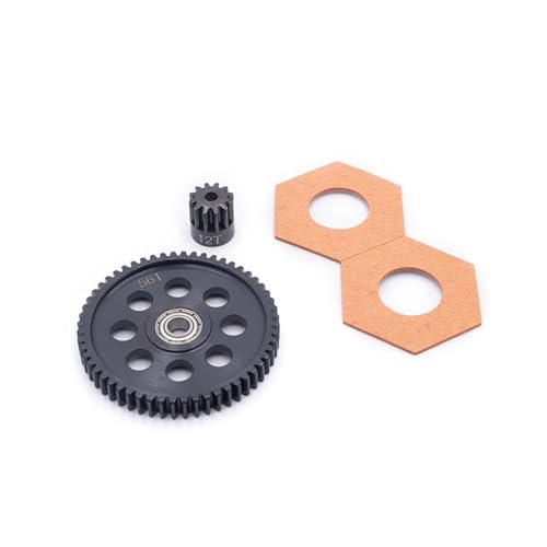 eejinwen Hartstahl Heavy Duty 56T/15T Stirnradgetriebe Set for RC Crawler Auto Axial RR10 90048 90053 von eejinwen
