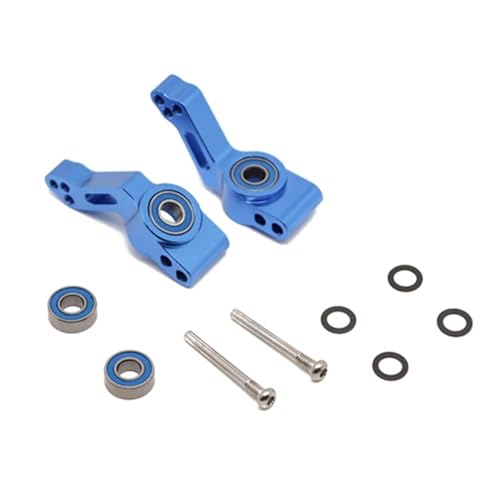 eejinwen Legierung Hinten Hub Carrier (L/R) for 1/10 for Tra-xxas for SLA-sh 2WD RC Auto Upgrade Zubehör(Blue with Bearing) von eejinwen