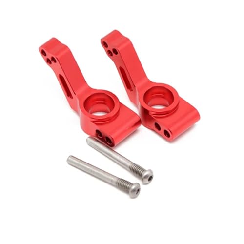 eejinwen Legierung Hinten Hub Carrier (L/R) for 1/10 for Tra-xxas for SLA-sh 2WD RC Auto Upgrade Zubehör(Red Without Bearing) von eejinwen