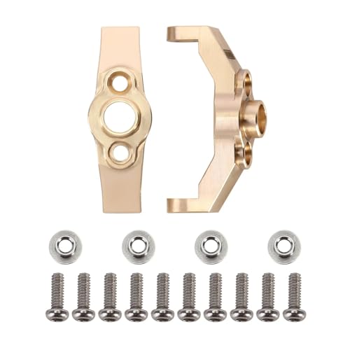 eejinwen Messing Caster Blöcke C-hubs for 1/18 RC Crawler for TRX4M Upgrade Teile 4M-05(Brass) von eejinwen