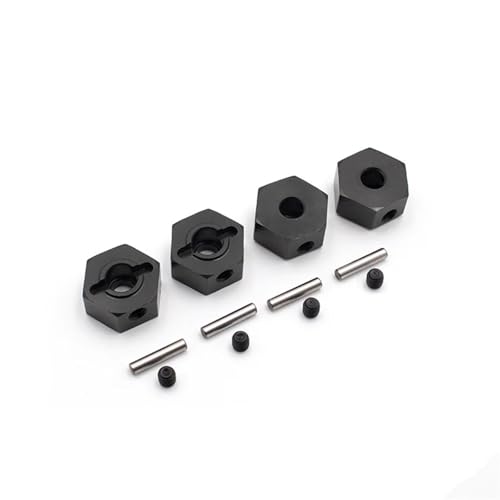 eejinwen Metall 12mm Radnaben Sechskant & Stift 4er Set Upgrades Teile Zubehör for RC Crawler Auto Axial SCX10 for Wra-ith SCX10 II von eejinwen