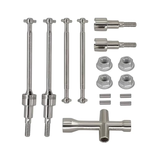 eejinwen Metall CVD Vordere und Hintere Antriebswelle und Hülse for SCY 16101 16102 16103 16201 Pro 1/16 Bürstenlose RC Auto Upgrade Teile von eejinwen