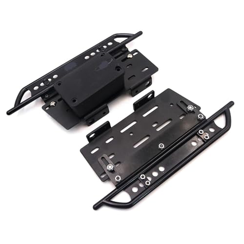 eejinwen Metall-Trittbretter mit Empfängerbox for RC-Crawler-Auto Axial SCX10 II 90046 313 mm Karosserie von eejinwen