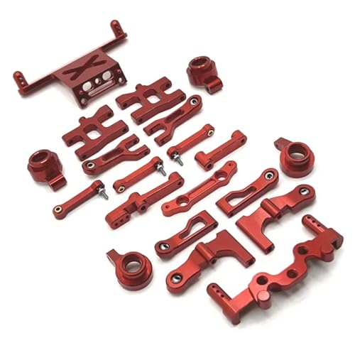 eejinwen Metall-Upgrade, Schwinge, Lenkbecher, Satz anfälliger Teile, for MN-Modell 1/16 MN38 RC-Autoteile(Rood) von eejinwen