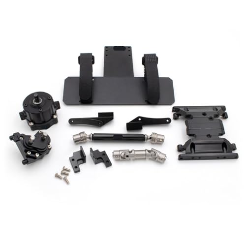 eejinwen Metall for Planetengetriebe, Transfer-Unterfahrschutzplatten, Getriebe-Kit-Upgrades for RC-Crawler-Auto, Axial for SCX10 II 90046(Black Kit B) von eejinwen