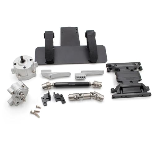 eejinwen Metall for Planetengetriebe, Transfer-Unterfahrschutzplatten, Getriebe-Kit-Upgrades for RC-Crawler-Auto, Axial for SCX10 II 90046(Silver Kit B) von eejinwen