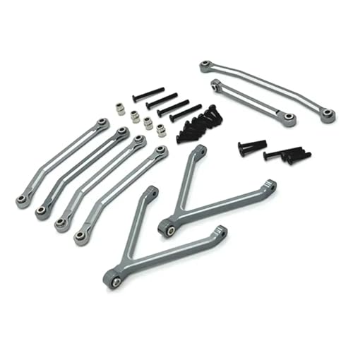 eejinwen RC Auto Ersatzteile Metall Upgrade Chassis Hebel Lenkhebel Passend for FMS 1/24 for Xiao-qi FCX24(Light Grey) von eejinwen