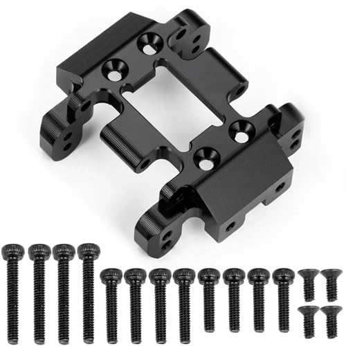 eejinwen Schwarz/Rot Metall Chassis Unterfahrschutz Getriebe Halterung for 1/18 for Red-cat for As-Cent RC Crawler Auto Upgrade Teile(Zwart) von eejinwen