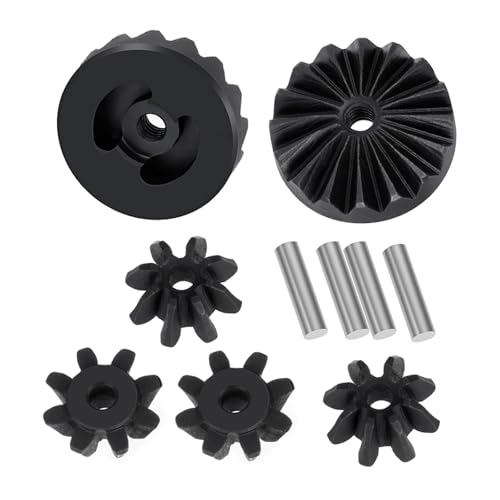 eejinwen Schwarzer Differentialgetriebesatz aus hartem Stahl for 1/18 for Gra-nite for Gr-om RC-Auto-Metallgetriebe-Upgrade-Teile von eejinwen