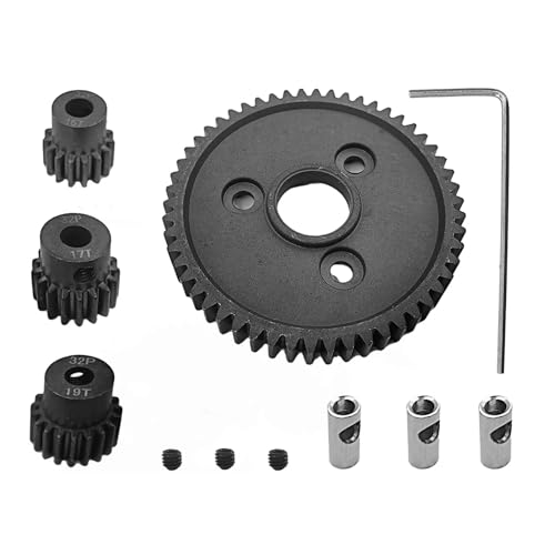 eejinwen Stirnrad aus gehärtetem Stahl 54T 0,8 32P 3956 und 15T 17T 19T Ritzel for 1/10 for Tra-xxas Slash 4X4 VXL for Stampede for Rustler Upgrades von eejinwen