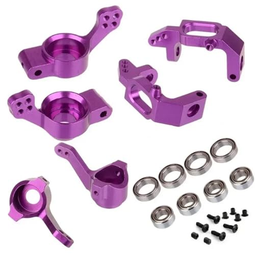 eejinwen for 1/10 94123 94111 for HSP Tuningteile 102010 102011 102012 02013 02014 02015 Kugellager Aluminiumlegierung Lenknabenhalterung Set(Purple) von eejinwen