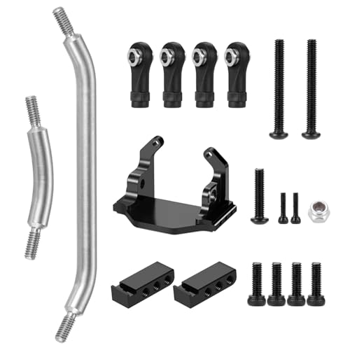 eejinwen for AXS-Peed Lenkgestänge Stangenenden und Achse Servo Mount Set for 1/18 RC Crawler Auto TRX4M Upgrade Zubehör von eejinwen