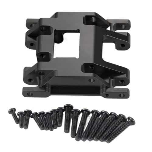eejinwen for AXSP-EED Metallchassis-Unterfahrschutz-Getriebehalterung for 1/18 RC Crawler Car for TRX4M Zubehör(Zwart) von eejinwen