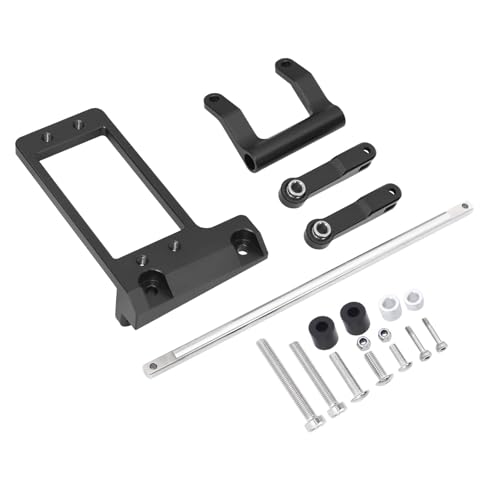 eejinwen for CNC-Aluminium-BAT-Servohalterung mit Simulations-Hydrauliklenkungssatz for 1/10 RC Crawler VP for Ca-Pra F9-Portalachse for LCG-Chassis(Zwart) von eejinwen