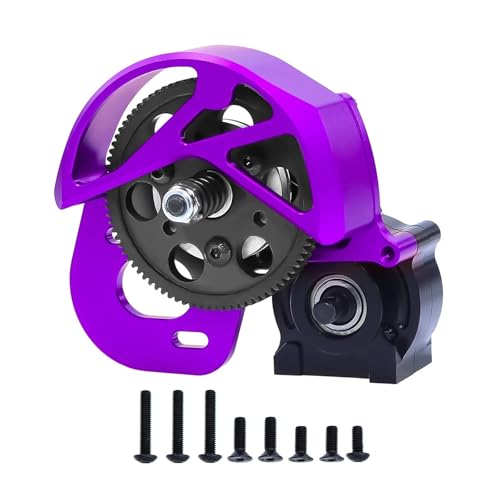 eejinwen for SCX10 Alle Metall Übertragung/Center Getriebe for 1/10 for Ax-ial SCX10 I II AX10 SMT10 Getriebe Box RC Crawler Upgrades(Purple) von eejinwen