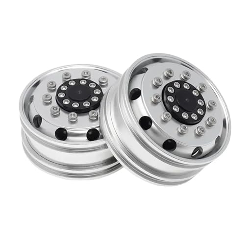eejinwen for Tam-iya Komplettset Aluminium-Vorder- und Hinterradnabenfelgen for 1/14 for Tam-iya Traktor-Kletteranhänger RC-Auto-Upgrade-Teile(Burgundy) von eejinwen