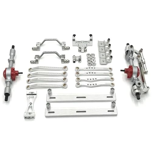 eejinwen for WPL C64 C64-1 Metall Vorder- und Hinterachse Chassis Link Rod Zugstange Mount Side Pedal Shock Mount Set 1/16 RC Auto Upgrade Teile(White) von eejinwen