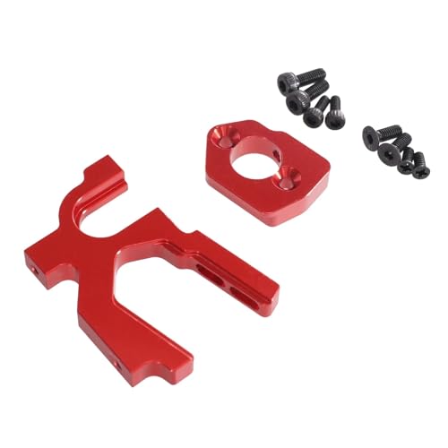 eejinwen for Wlt-oys LC 1/12124019 1/14 144001 144010 RC Auto Metall Upgrade Zubehör Einstellbare Motor Festen Sitz(Rood) von eejinwen