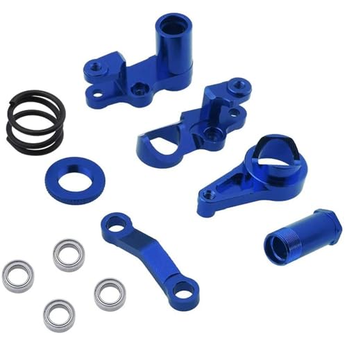 eejinwen for X65A for Aluminium-Lenkhebel und Servo Saver Set mit Lagern for Tr-axxas 1/10 for Slash 4X4 Hop-Up Upgrade Teile Navy Blau von eejinwen