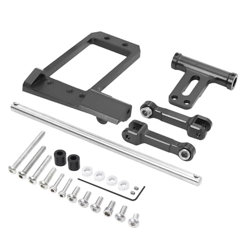 for 1/10 for Vanq-uish for Pho-enix VS4-10 F10 Aluminium BAT Servohalterung Maßstab Hydraulische Lenkverbindung for RC Crawler Portalachse DIY Upgrade(Zwart) von eejinwen