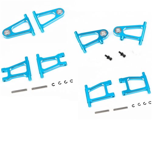 for TT-01 CNC Aluminium Vorne Hinten Suspension Arm Steering Hub Carrier Set for 1/10 for Tam-iya RC Auto TT01 Upgrade Teile(Front Rear Arms) von eejinwen