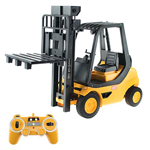 efaso 1:8 XXL RC Gabelstapler E521-003 - 2,4 GHz Baustellenfahrzeug mit Licht und Sound, Aufnahmemodus und umfangreichen Steuerungsmöglichkeiten von efaso