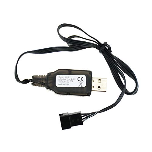 efaso 3,2Vx2 6,4V USB-Ladekabel - Passend für RC Akkus mit 4-Pin JST-SM Stecker- z.B. WLToys 18428, 18429 von efaso