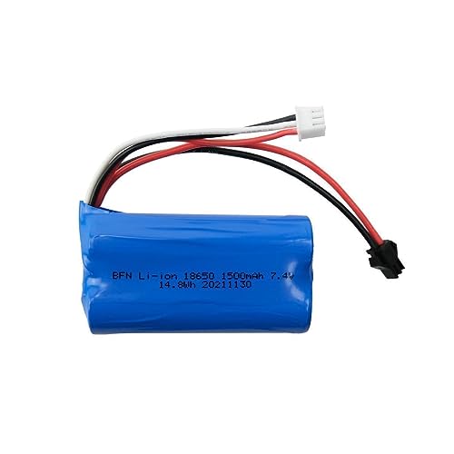 efaso Akku 1500mAh 7.4V 2S für H191 Boot U12A S033G Q1 SM-2P Stecker für RC Toys Boot Auto Drohne Hovercraft von efaso