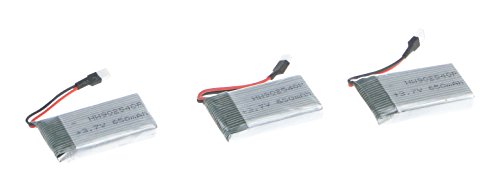 efaso Ersatzteil Quadcopter Syma X5 / X5C - 11-3 x Power-Akku - 3,7 V 650 mAh von efaso