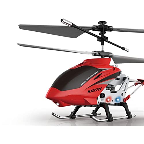 efaso Hubschrauber ferngesteuert SYMA S107H - RC Helikopter rot 2,4GHz 3-Kanal - RC Hubschrauber mit automatischer Höhehaltung Altitude Hold, automatisch Starten/Landen/Akkustandswarnung von efaso