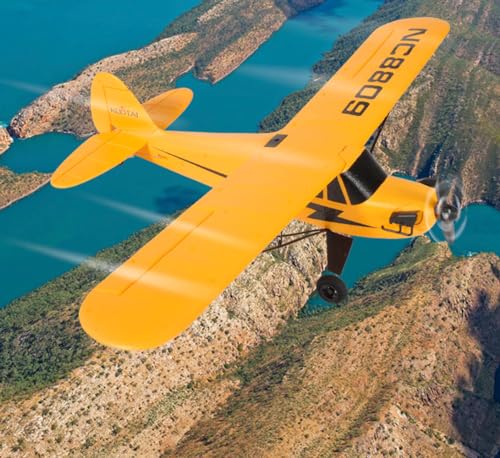 efaso RC A505 J3-Piper CUB - Ferngesteuertes Flugzeug aus Robustem EPO-Material Mit 6-Achsen-Gyro 4-Kanal 2,4GHz von efaso