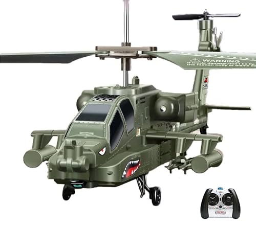 efaso RC Helikopter SYMA S109G Apache Ferngesteuerter Hubschrauber mit LED Beleuchtung/Gyroskope - RC Hubschrauber Indoor 3 Kanal Armee/Militär Mini Helikopter von efaso