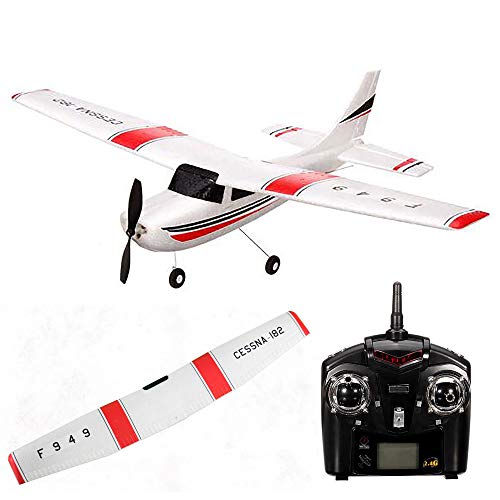efaso WLToys F949 3-Kanal 2,4 GHz RC Flugzeug Cessna-182 - Robustes EPO-Material, komplett RTF + zusätzliche Tragfläche von efaso
