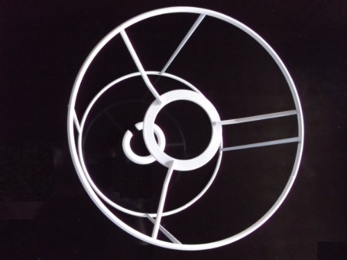 Lampenschirm-Gestell, Rund, für E14 & E27, weiß, Ø 15 cm, 15 cm hoch von efco