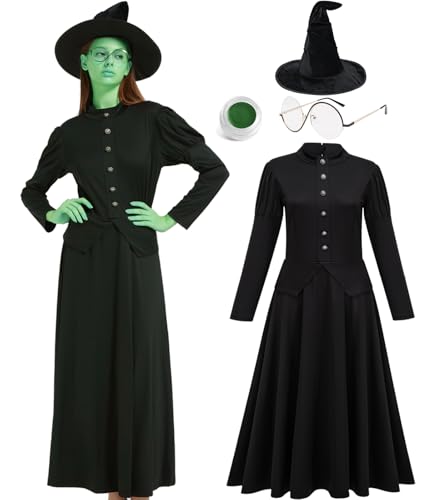 eforpretty Halloween-Kostüm für Erwachsene, 2025, böse Hexe des Westens, Zauberer von Oz, Elphaba-Gruppenfamilie, Größe XL von eforpretty
