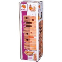 Eichhorn 100002466 - Stapelspiel, Wackelturm, Geschicklichkeitsspiel für die ganze Familie, Balance Tower gefertigt aus unbehandelten Holz, 54-teilig von eichhorn