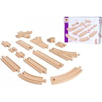 Eichhorn 100006405 - Großes Schienensortiment für Holz-Schienenbahn, 44-teilig von eichhorn