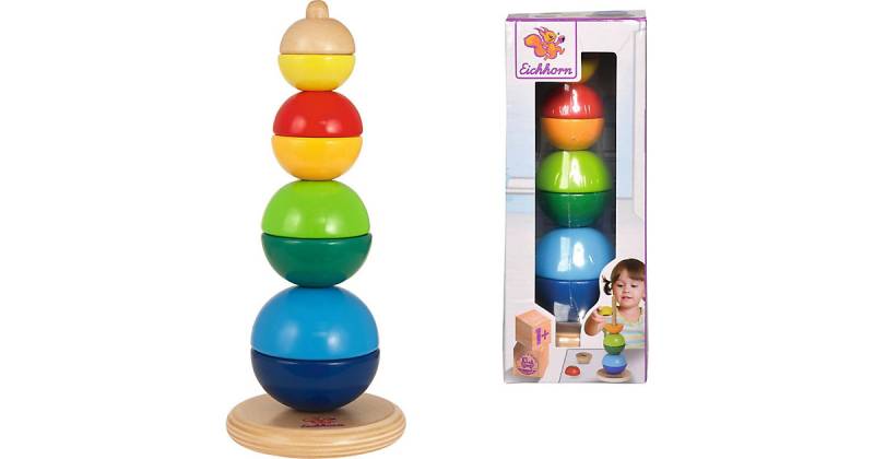Steckturm - 8 Halbkugeln in verschiedenen Größen weiß/beige von eichhorn