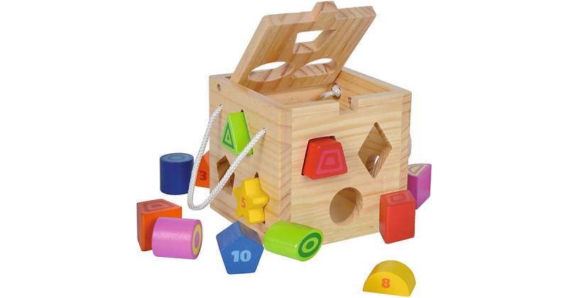 Sortier- und Steckspiel aus Holz beige von eichhorn
