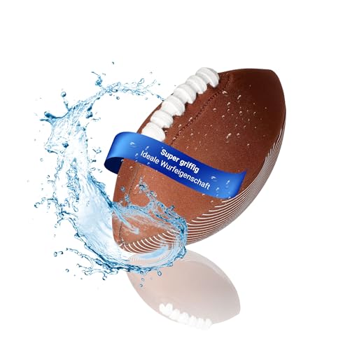 Neopren Mini American Football 'Touchdown' - Aufblasbarer Wasserball für Erwachsene & Kinder - Ideal für Strand, Freibad, Garten oder Meer - Strandball mit griffiger Oberfläche, Farbe:blau/grün Neopren Mini American Football 'Touchdown' - Aufblasbarer Wasserball für Erwachsene & Kinder - Ideal für Strand, Freibad, Garten oder Meer - Strandball mit griffiger Oberfläche, Farbe:blau/grün von elasto PROMOTION FOR LIFE
