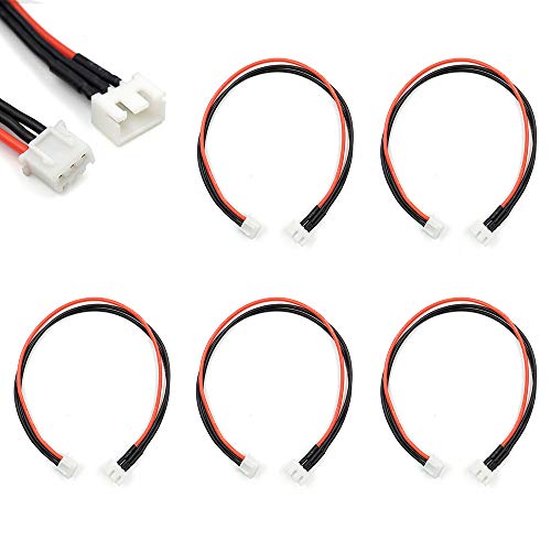 JST-XH 2S Balance-Stecker-Verlängerungskabel, 200 mm, 5 Stück, für LiPo-Batterie, Balance-Laden, 22 AWG, Silikon JST-XH 2S Balance-Stecker-Verlängerungskabel, 200 mm, 5 Stück, für LiPo-Batterie, Balance-Laden, 22 AWG, Silikon von elechawk