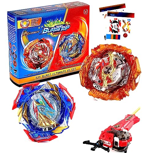 Elrozo 2er Set B-205 Ink 1 Xanthus Launcher Ultimate Valkyrie Wing Valtryek VS Burst Spriggan Spread Fusion Kreisel für Burst Quaddrive Surge Arena von elrozo