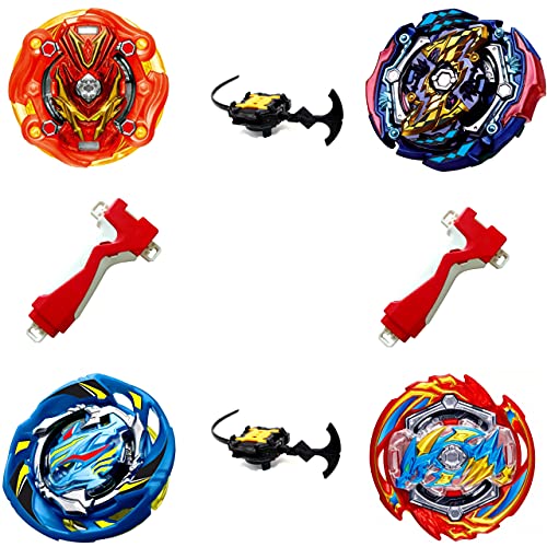 elrozo Bursttop 4er Set B-130 B-133 B-140 B-142 + 2X Launcher + 2X Grip Kreisel für Burst Evolution Rise Surge GT Arena NEU von elrozo